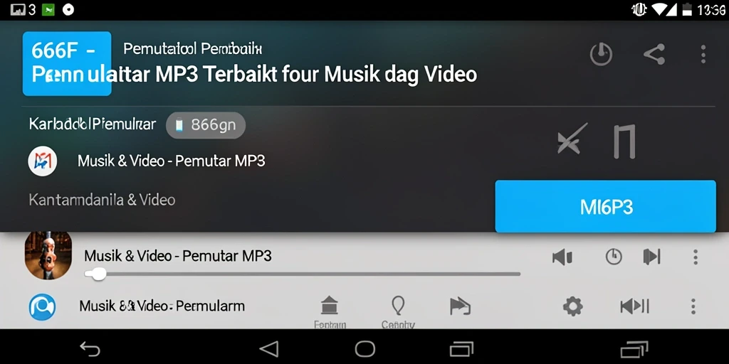 Antarmuka sederhana dan fungsi lengkap dari aplikasi Pemutar MP3.