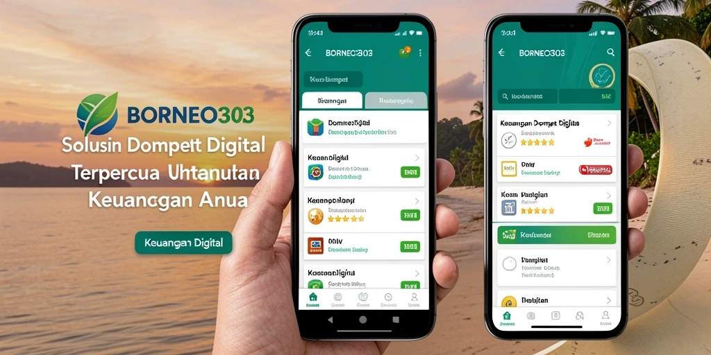 Tampilan antarmuka aplikasi BORNEO303 yang menarik dan mudah digunakan.