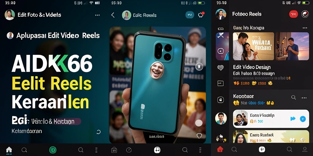 Tampilan antarmuka intuitif aplikasi Edit Video Reels IDX66.