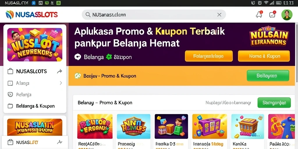 Tampilan antarmuka NUSASLOTS yang sederhana dan menarik.