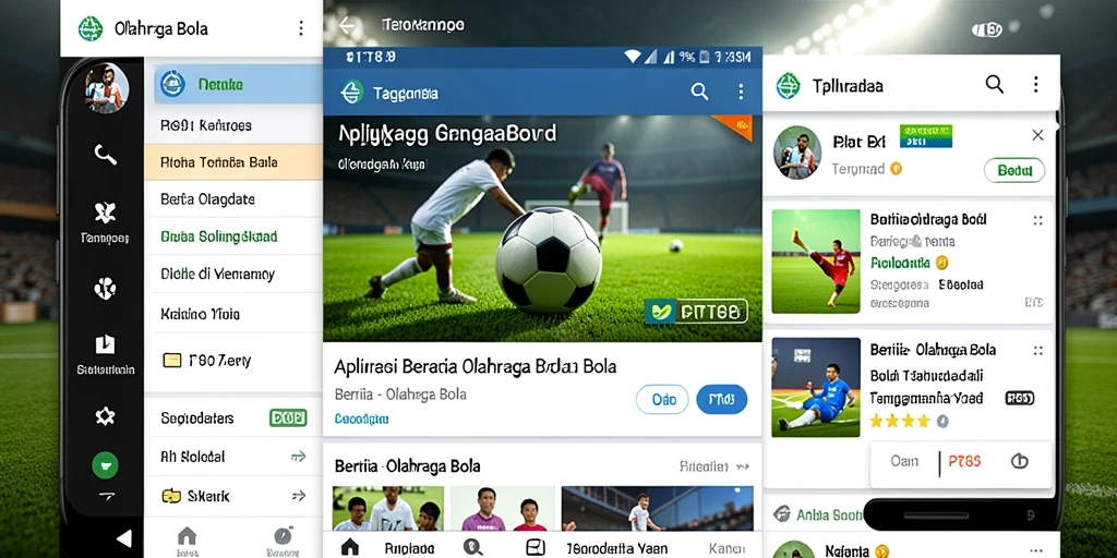 Antarmuka PT89 yang menarik dengan berita olahraga bola terkini.