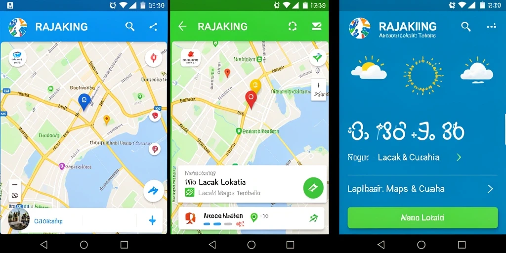 Antarmuka RAJAKING menunjukkan fitur lacak lokasi dengan jelas.