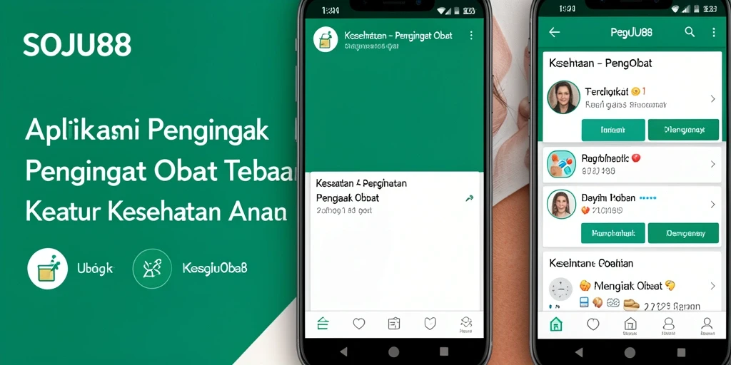 Antarmuka SOJU88 yang sederhana dan fungsional untuk pengingat obat.